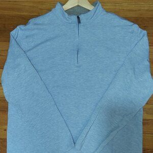 Mizzen+Main Proflex 1/4 Zip Men’s Medium Light Blue Performance Shirt
